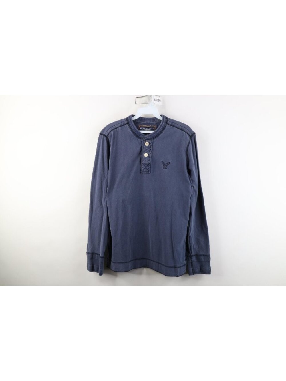 Vtg American Eagle Outfitters Mens S Faded Thermal Long Sleeve Henley T-Shirt